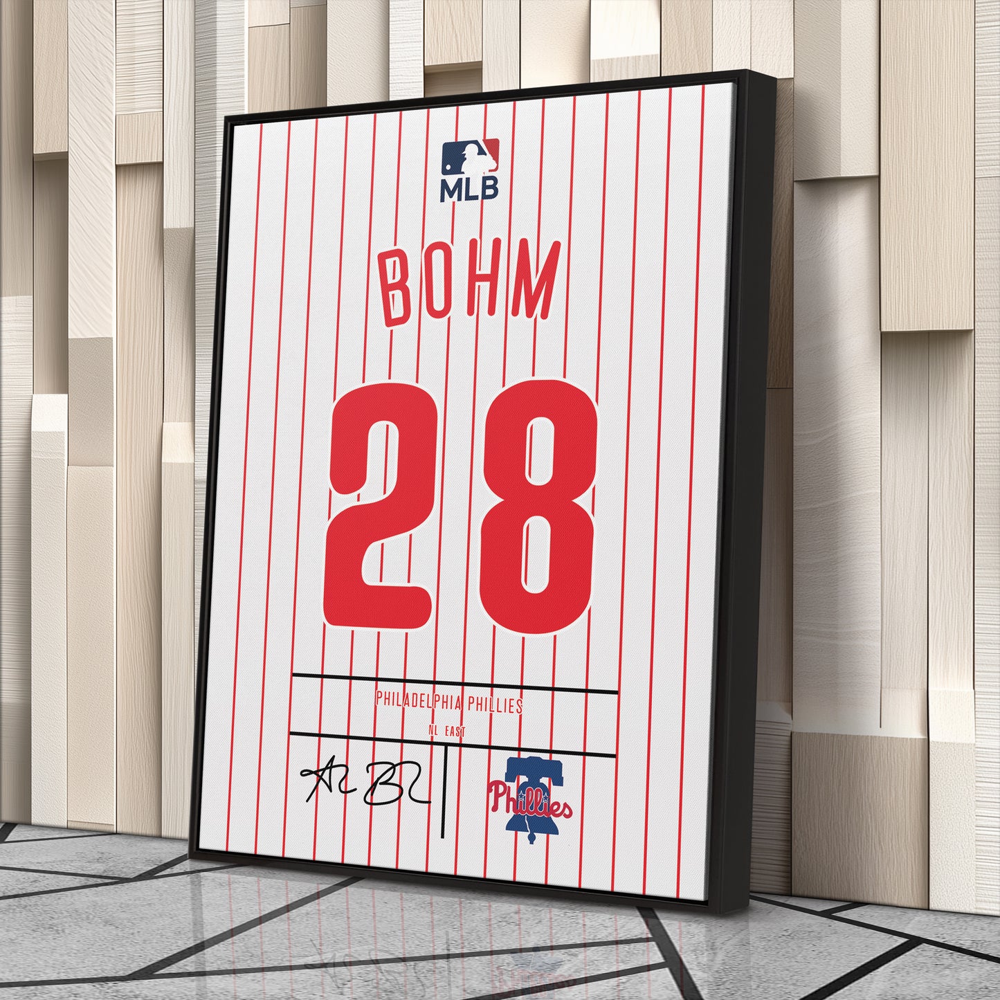 Alec Bohm Phillies Jersey Canvas Print | Wall Art Decor