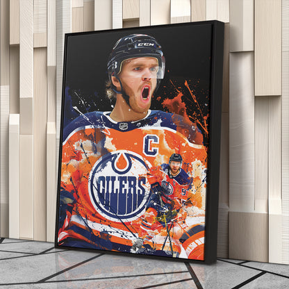 Connor McDavid Edmonton Oilers Canvas Print | NHL Hockey Wall Art