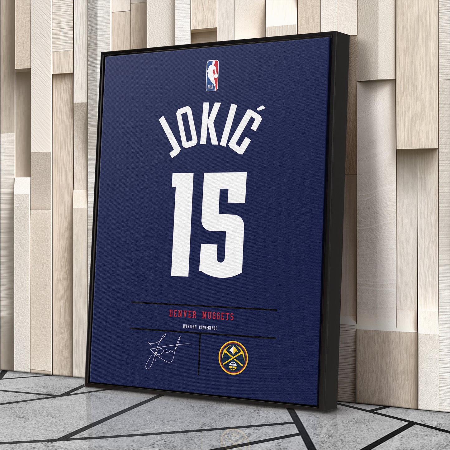 Nikola Jokic Nuggets Jersey Canvas Print | Wall Art Decor