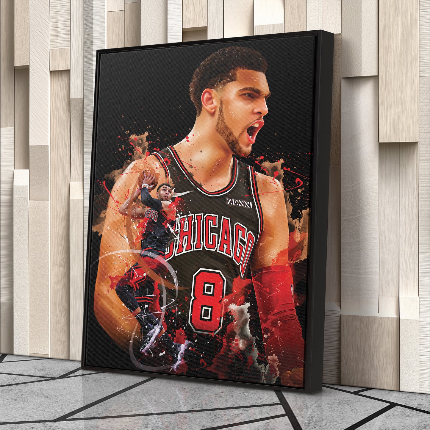 Zach LaVine Bulls Canvas Print | Chicago Basketball Wall Art