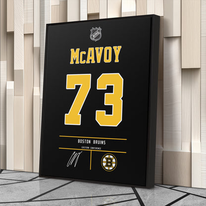 Charlie McAvoy Bruins Jersey Canvas Print | Wall Art Decor