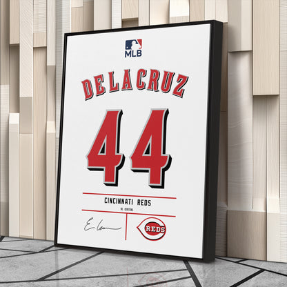 Elly De La Cruz Cincinnati Reds Jersey Canvas Wall Art