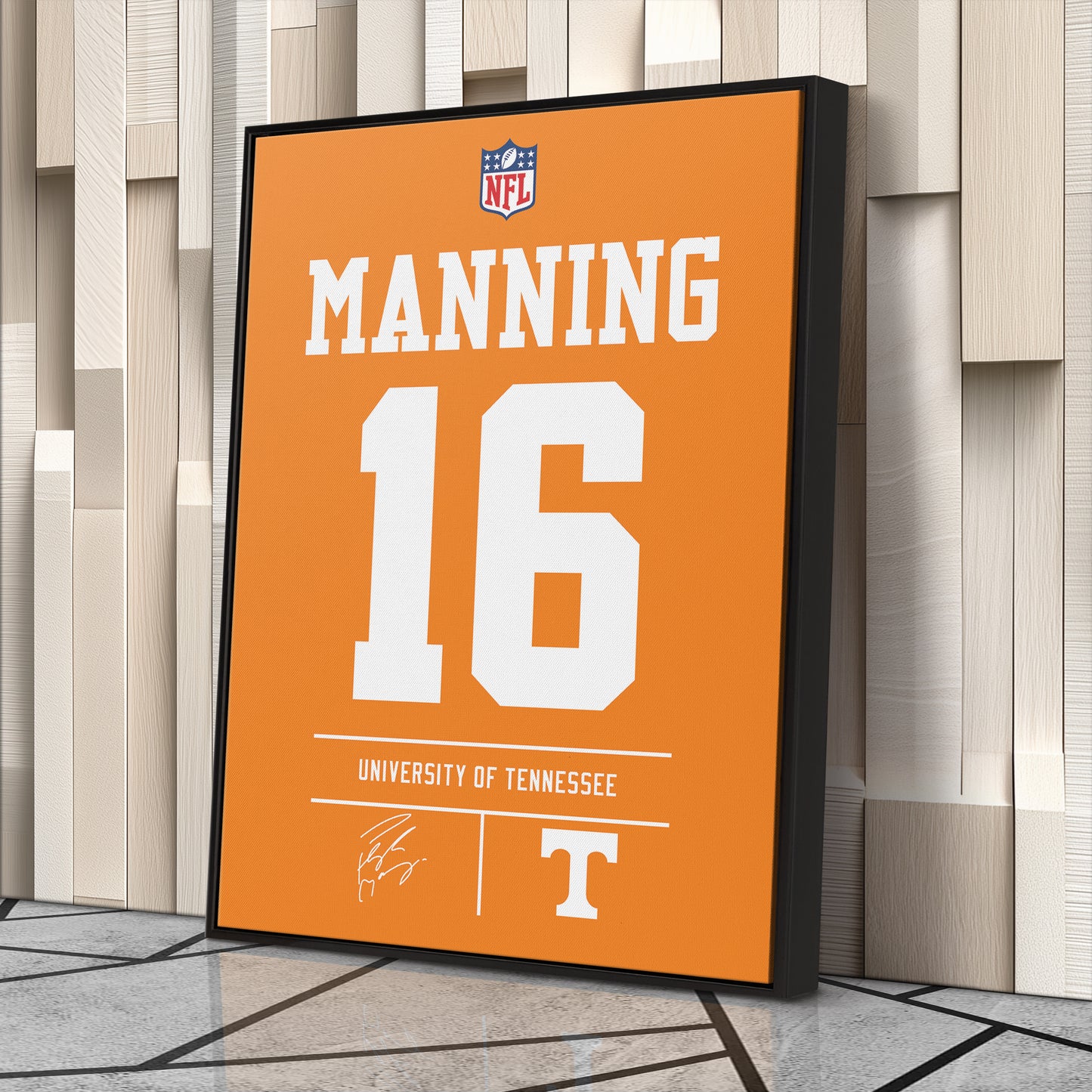 Peyton Manning University of Tennessee Jersey Canvas Wall Art