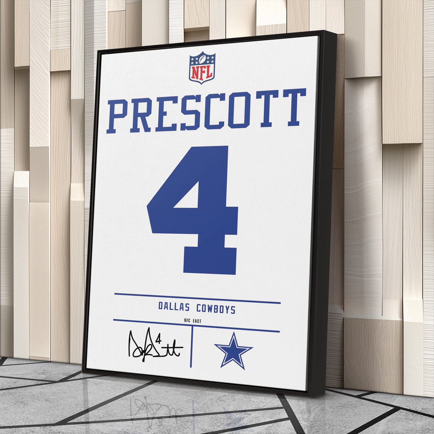 Dak Prescott Cowboys Jersey Canvas Print | Wall Art Decor