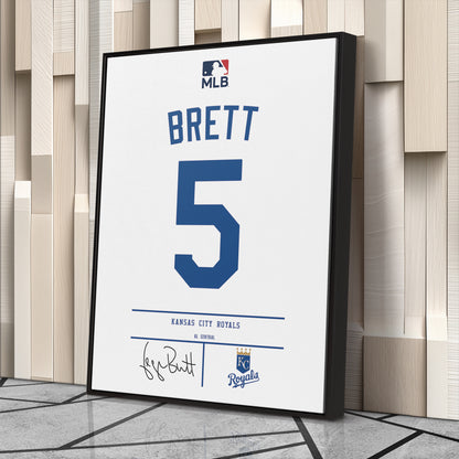 George Brett Kansas City Royals Jersey Canvas Print | Wall Art Decor
