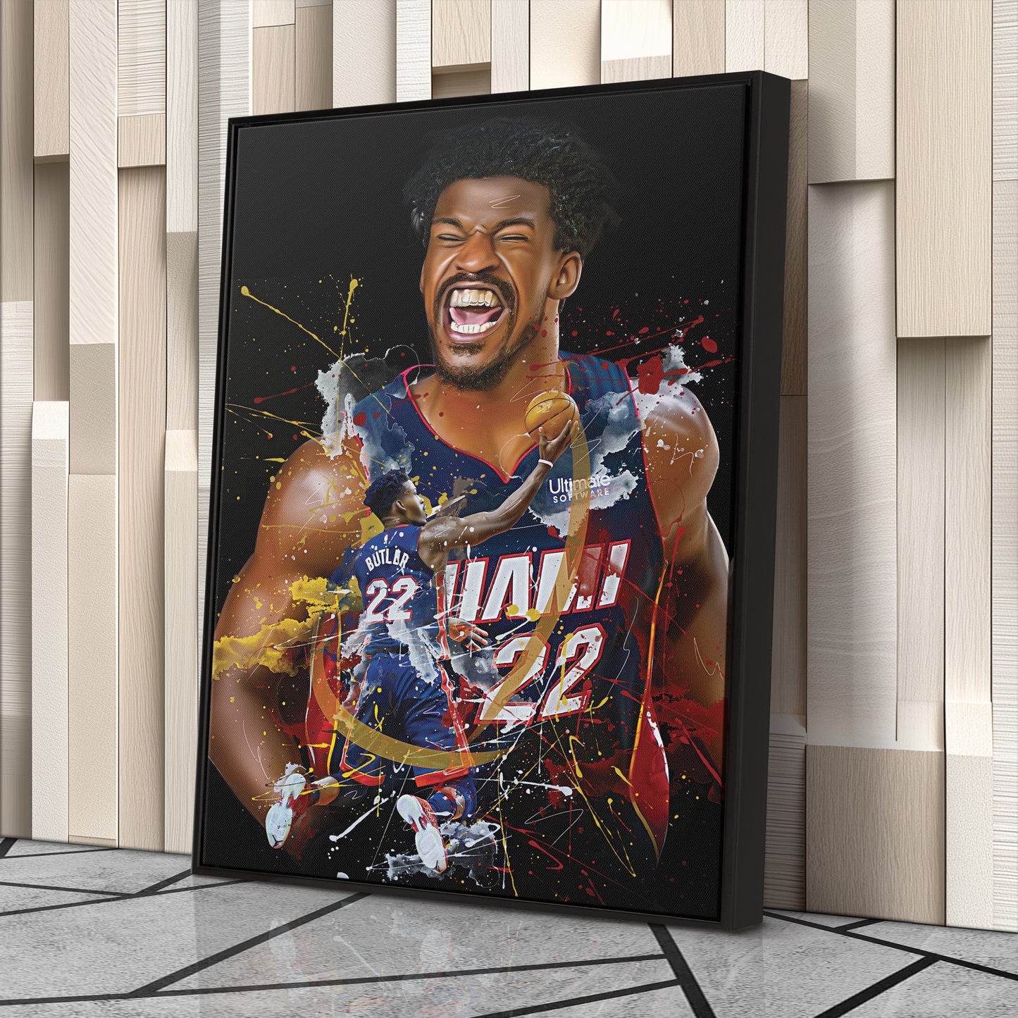 Jimmy Butler Miami Heat Canvas Print | Basketball Wall Art