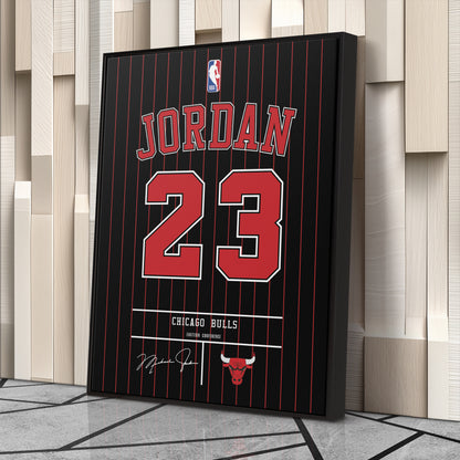 Michael Jordan Bulls Jersey Canvas Print | Wall Art Decor