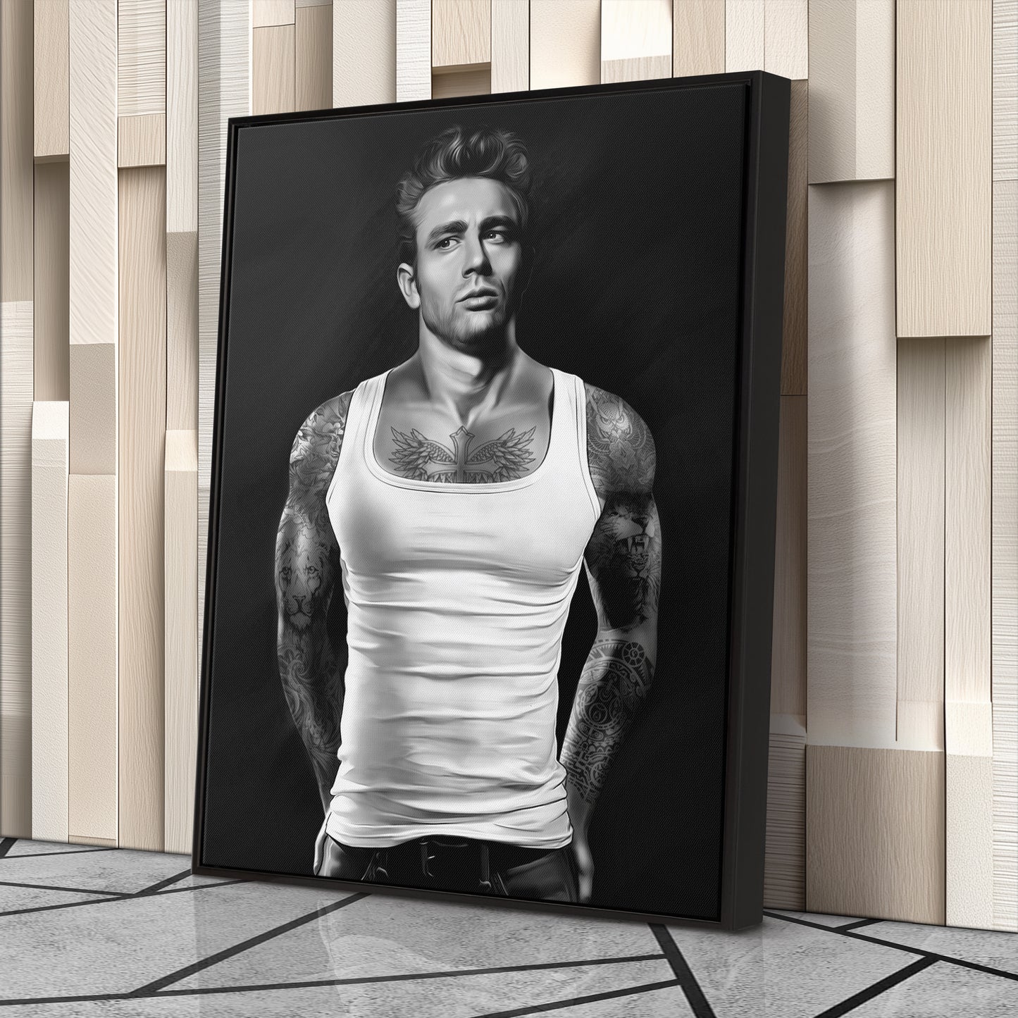 James Dean Tattoo Canvas Print | Rebel Icon Wall Art