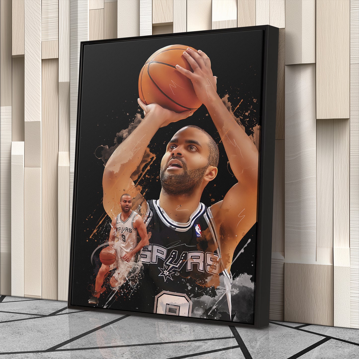 Tony Parker Spurs Canvas Print | San Antonio Basketball Wall Art