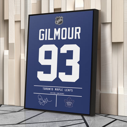 Doug Gilmour Maple Leafs Jersey Canvas Print | Wall Art Decor