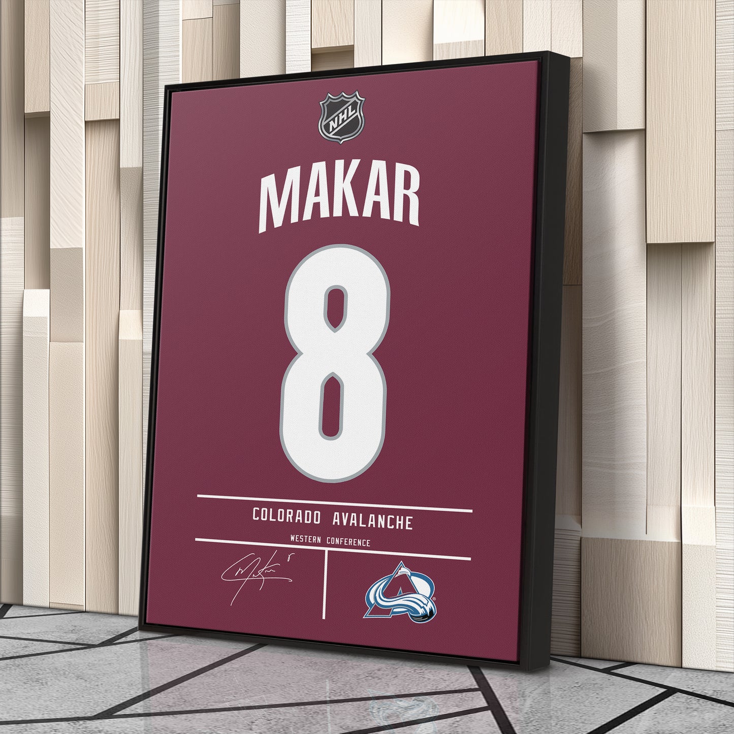 Cale Makar Avalanche Jersey Canvas Print | Wall Art Decor