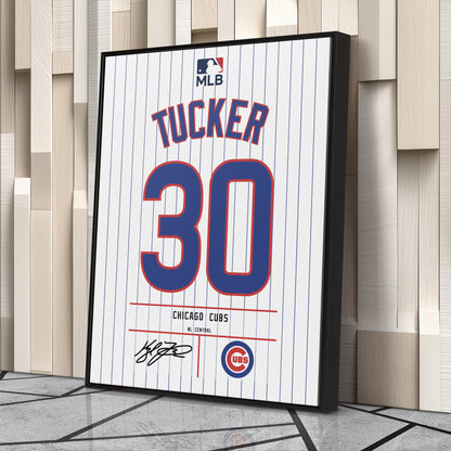 Kyle Tucker Chicago Cubs Jersey Canvas Wall Art
