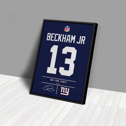 Odell Beckham Jr. Giants Jersey Canvas Print | Wall Art Decor