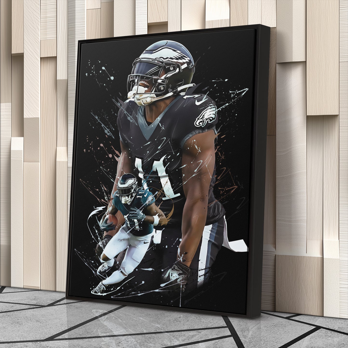 A. J. Brown Eagles Canvas Print | Philadelphia Football Wall Art