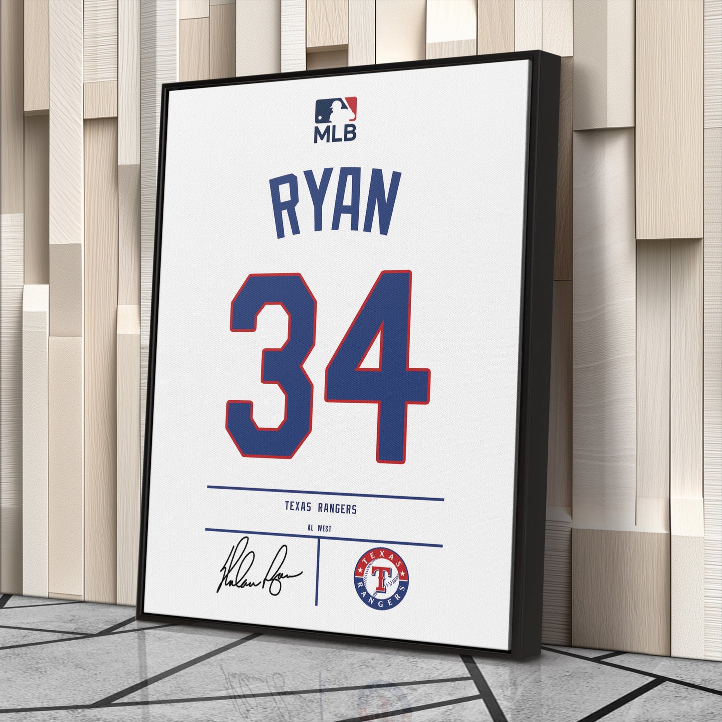Nolan Ryan Rangers Jersey Canvas Print | Wall Art Decor
