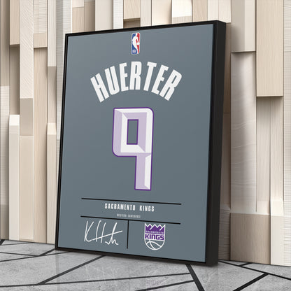 Kevin Huerter Kings Jersey Canvas Print | Wall Art Decor