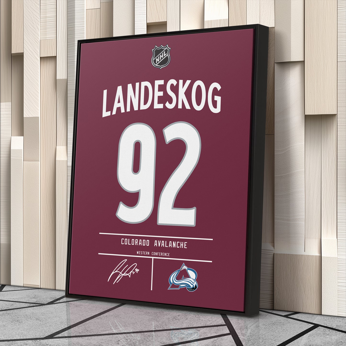 Gabriel Landeskog Colorado Avalanche Jersey Canvas Wall Art