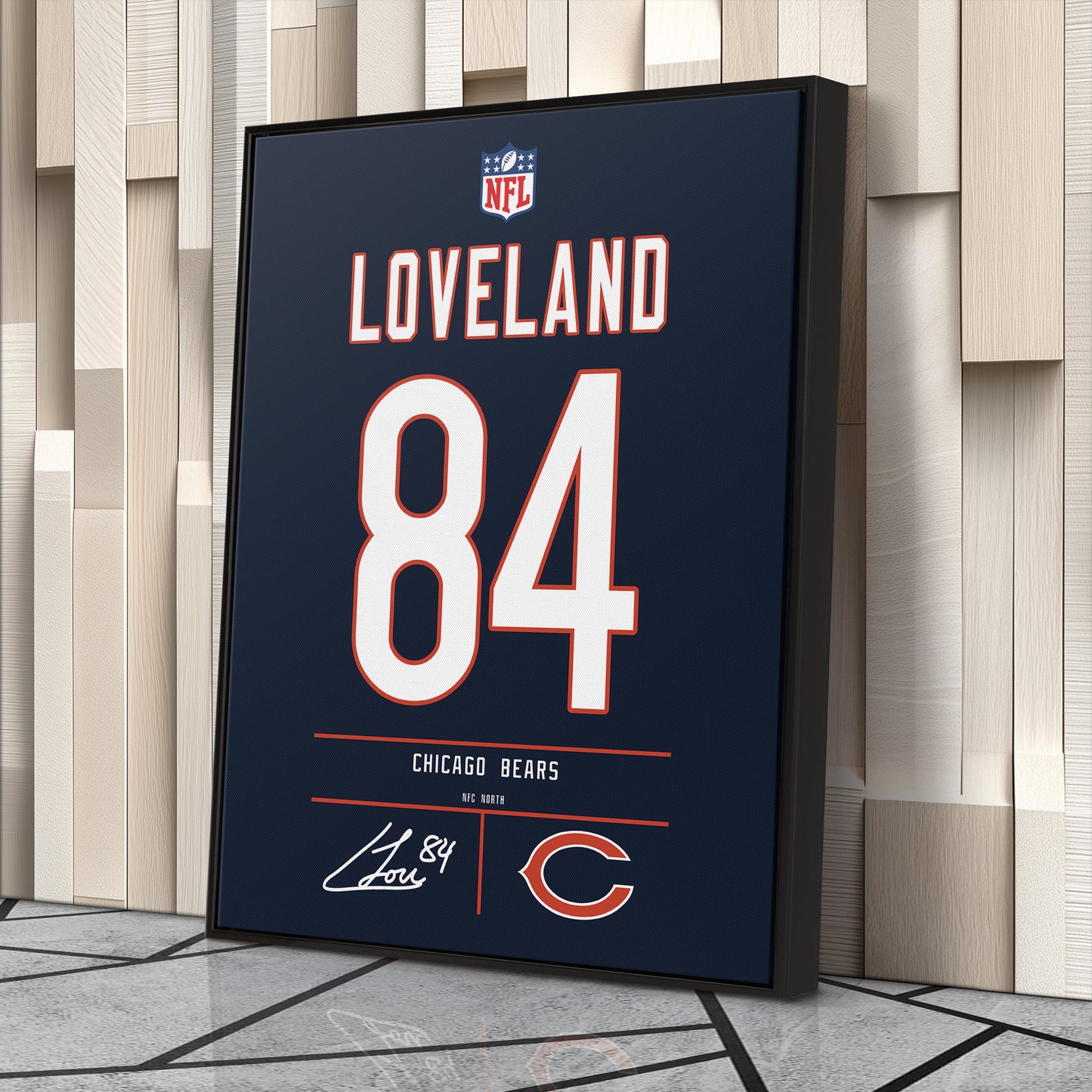 Colston Loveland Chicago Bears Jersey Canvas Wall Art
