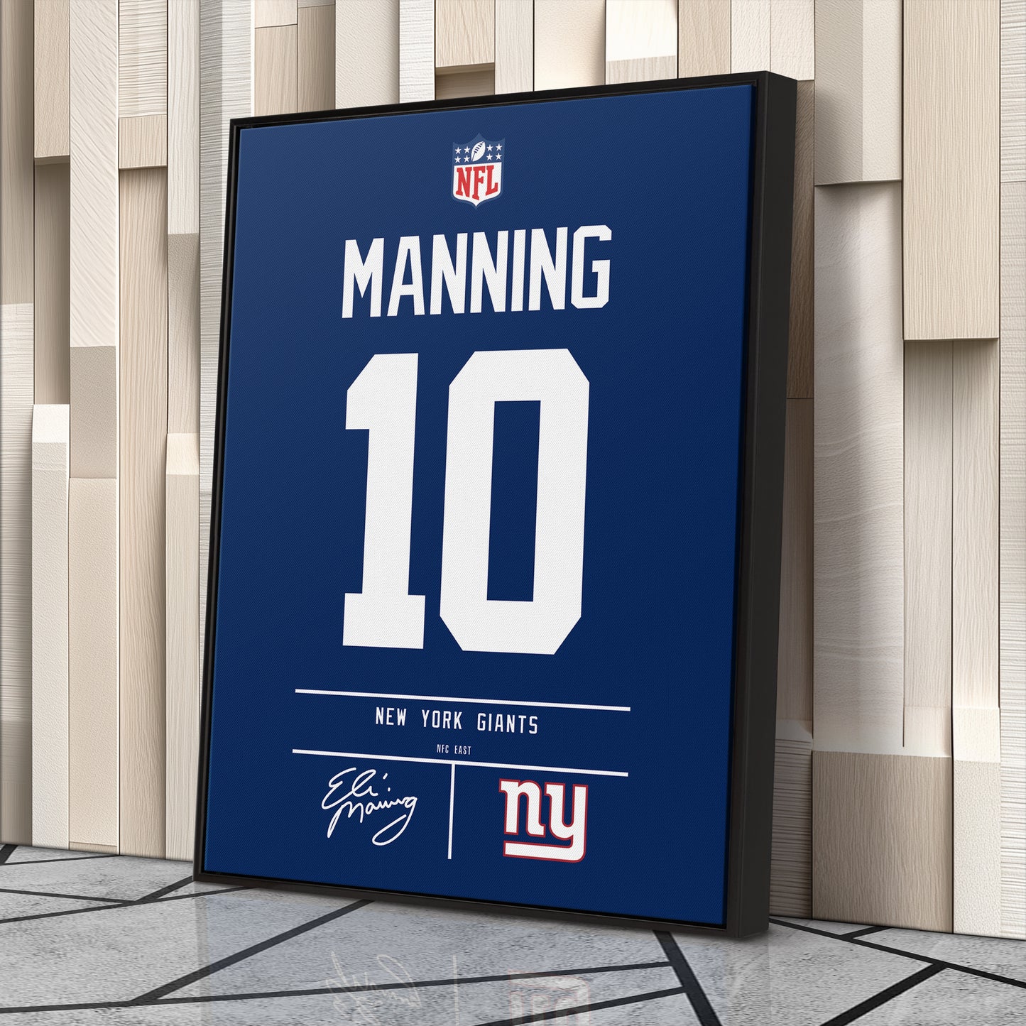 Eli Manning New York Giants Jersey Canvas Wall Art