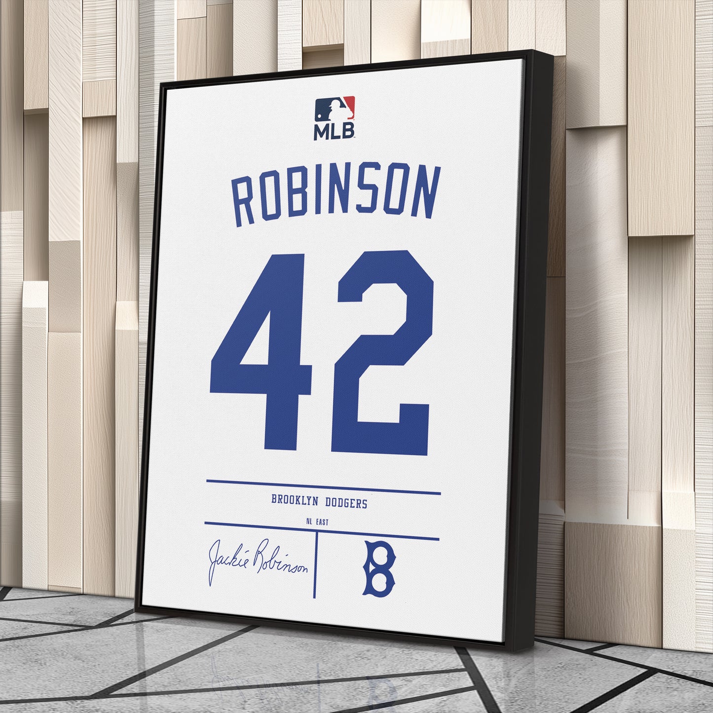 Jackie Robinson Dodgers Jersey Canvas Print | Wall Art Decor