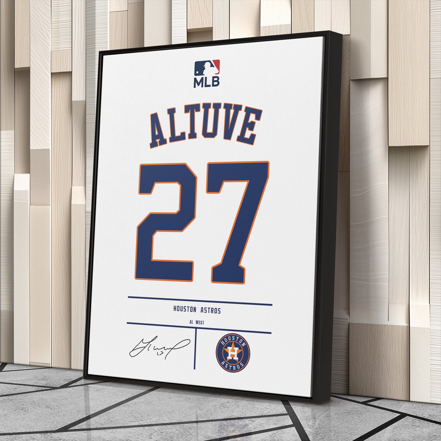 José Altuve Astros Jersey Canvas Print | Wall Art Decor