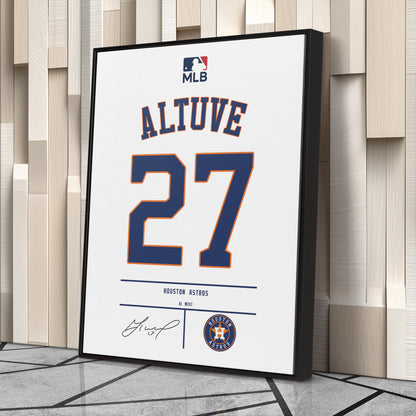 José Altuve Astros Jersey Canvas Print | Wall Art Decor