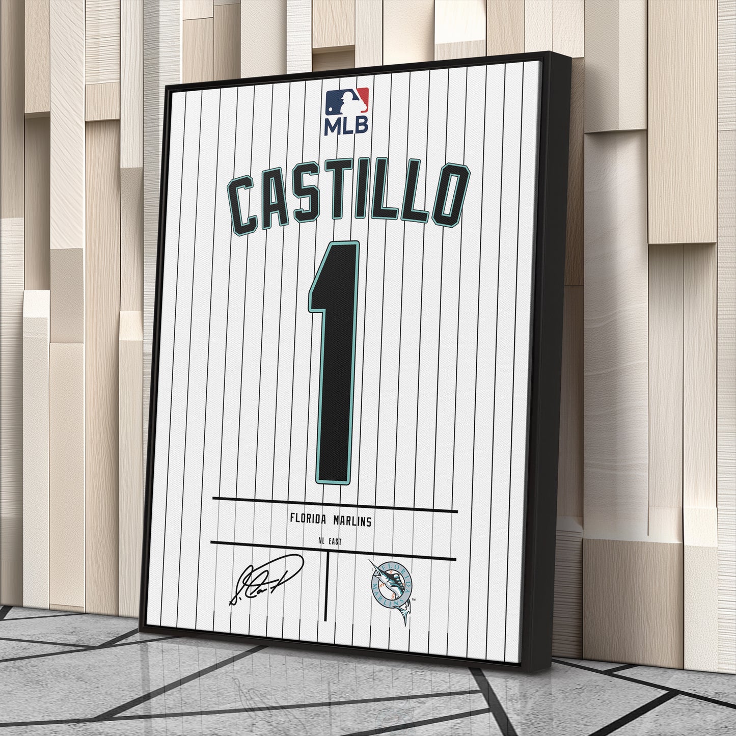 Luis Castillo Marlins Jersey Canvas Print | Wall Art Decor