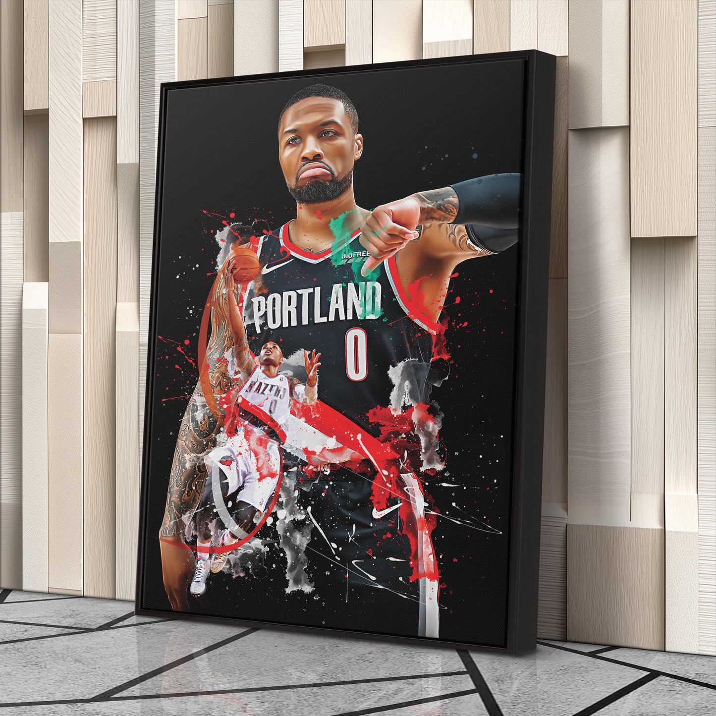 Damian Lillard Blazers Canvas Print | Portland Basketball Wall Art
