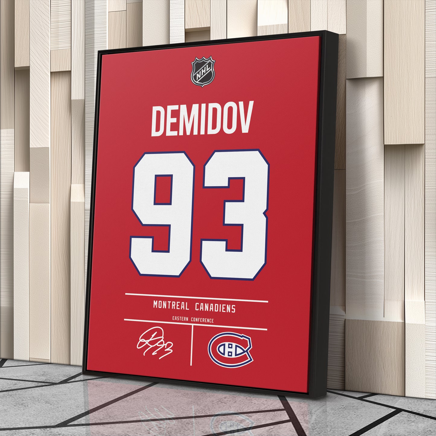 Ivan Demidov Montreal Canadiens Jersey Canvas Wall Art