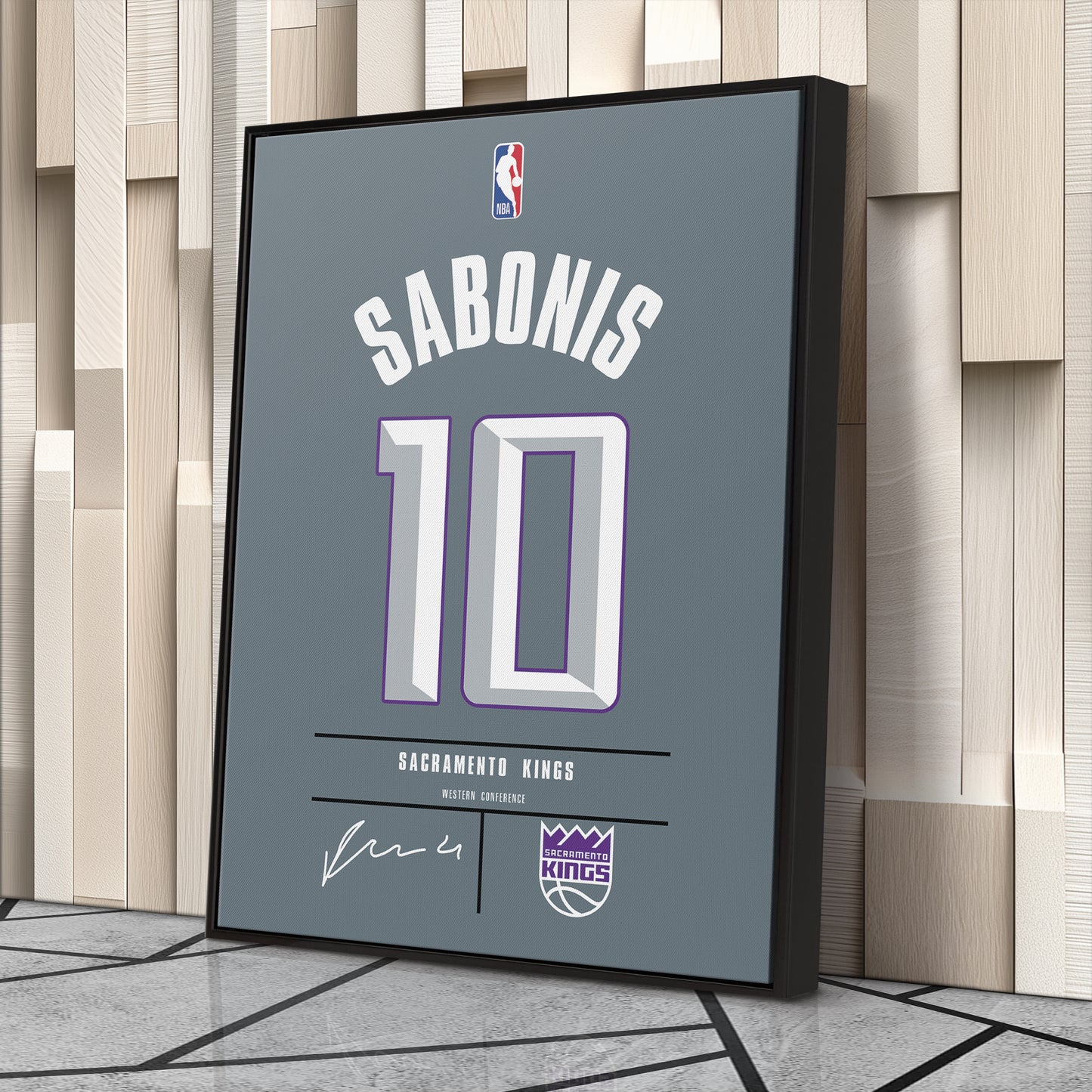Domantas Sabonis Kings Jersey Canvas Print | Wall Art Decor