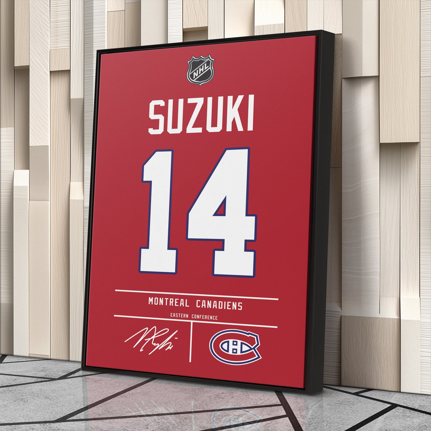 Nick Suzuki Canadiens Jersey Canvas Print | Wall Art Decor
