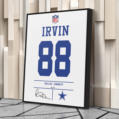 Michael Irvin Cowboys Jersey Canvas Print | Wall Art Decor