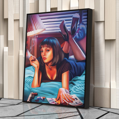 Mia Wallace Canvas Print | Pulp Fiction Cult Movie Wall Art