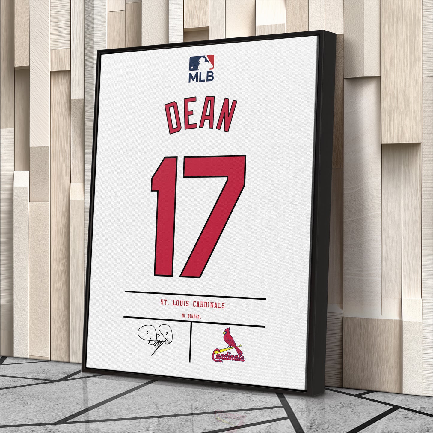 Dizzy Dean  St. Louis Cardinals  Jersey Canvas Wall Art
