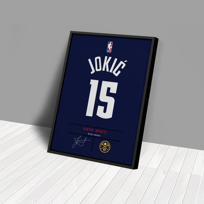 Nikola Jokic Nuggets Jersey Canvas Print | Wall Art Decor