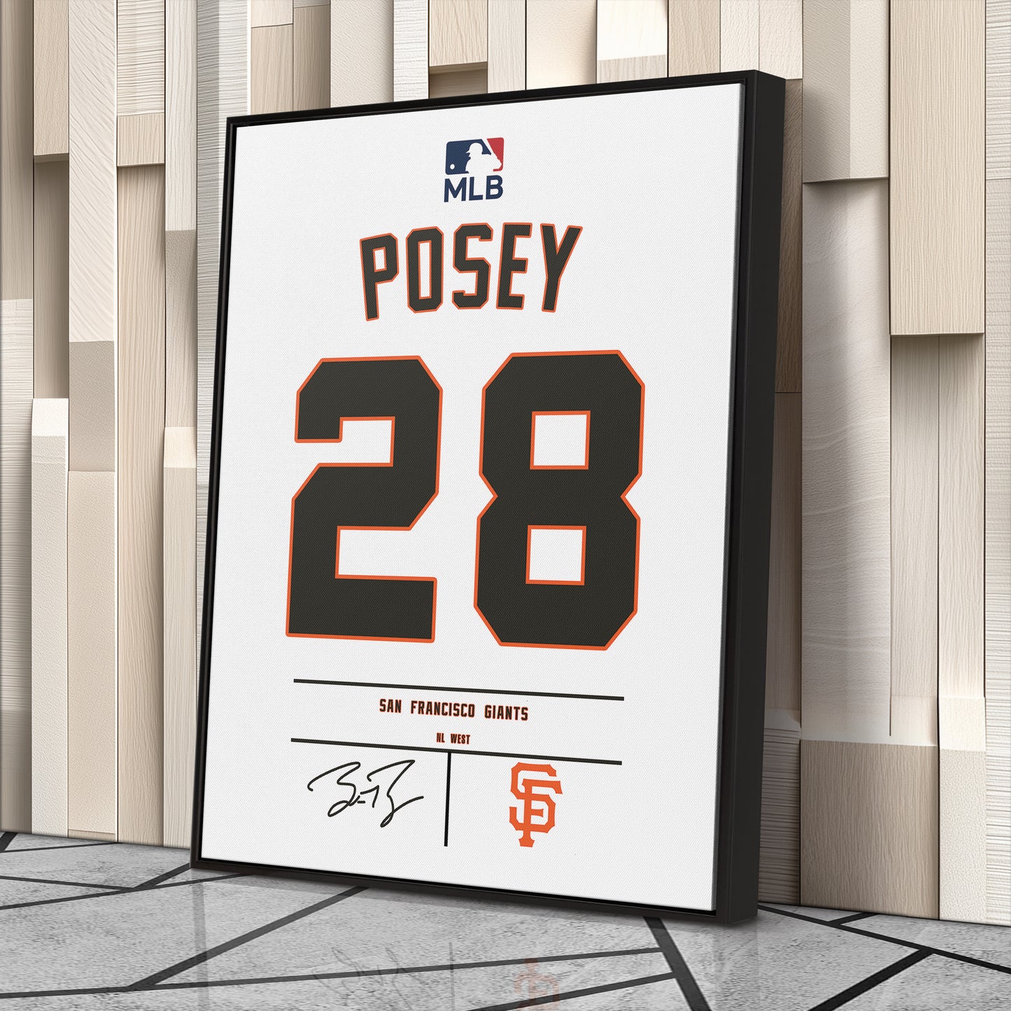 Buster Posey Giants Jersey Canvas Print | Wall Art Decor
