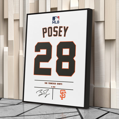 Buster Posey Giants Jersey Canvas Print | Wall Art Decor