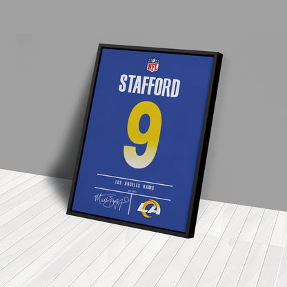 Matthew Stafford Rams Jersey Canvas Print | Wall Art Decor