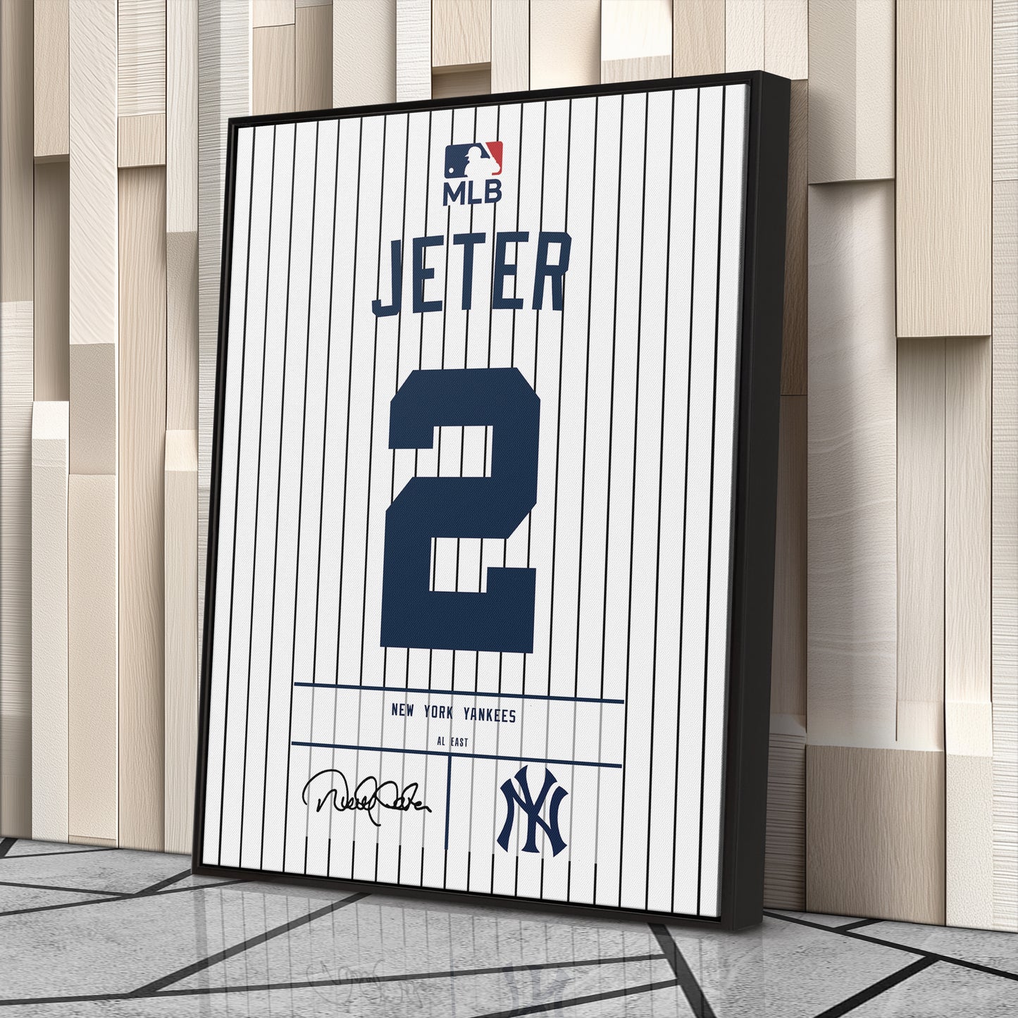 Derek Jeter Yankees Jersey Canvas Print | Wall Art Decor