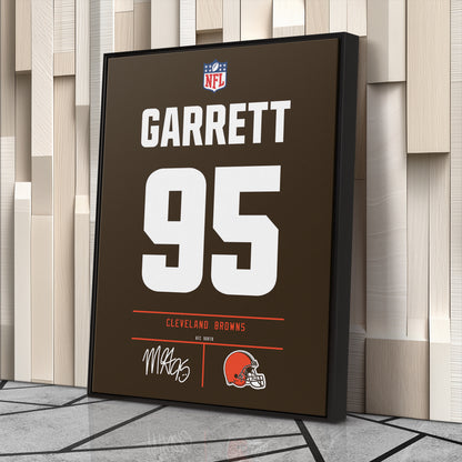 Myles Garrett Cleveland Browns Jersey Canvas Wall Art