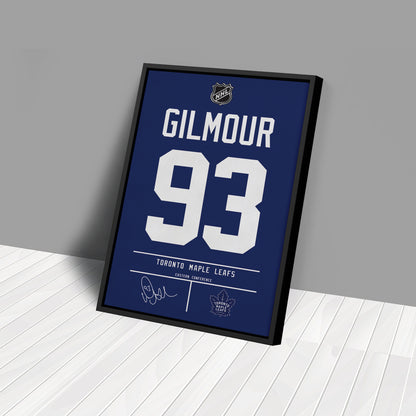 Doug Gilmour Maple Leafs Jersey Canvas Print | Wall Art Decor