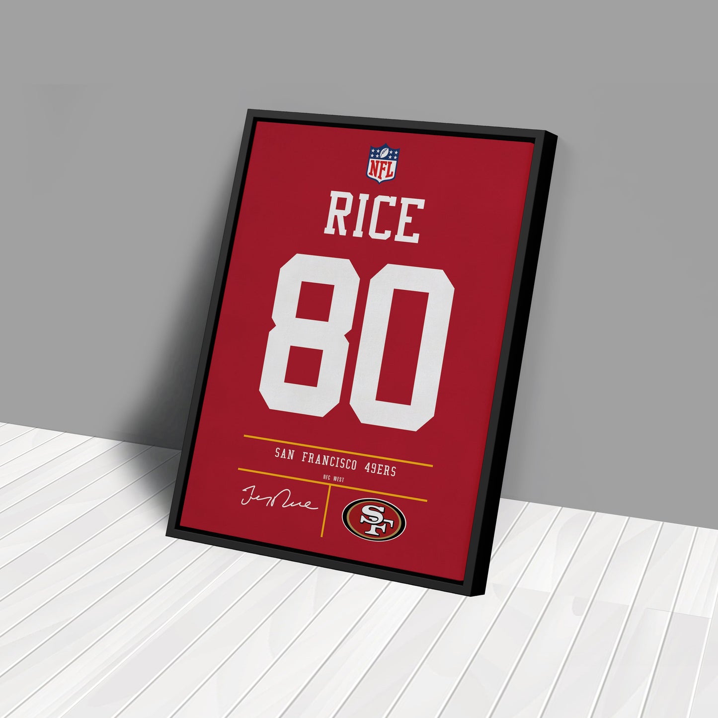 Jerry Rice 49ers Jersey Canvas Print | Wall Art Decor