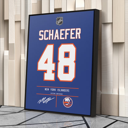 Matthew Schaefer Islanders Jersey Canvas Print | Wall Art Decor