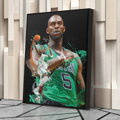 Kevin Garnett Celtics Canvas Print | Boston Basketball Wall Art
