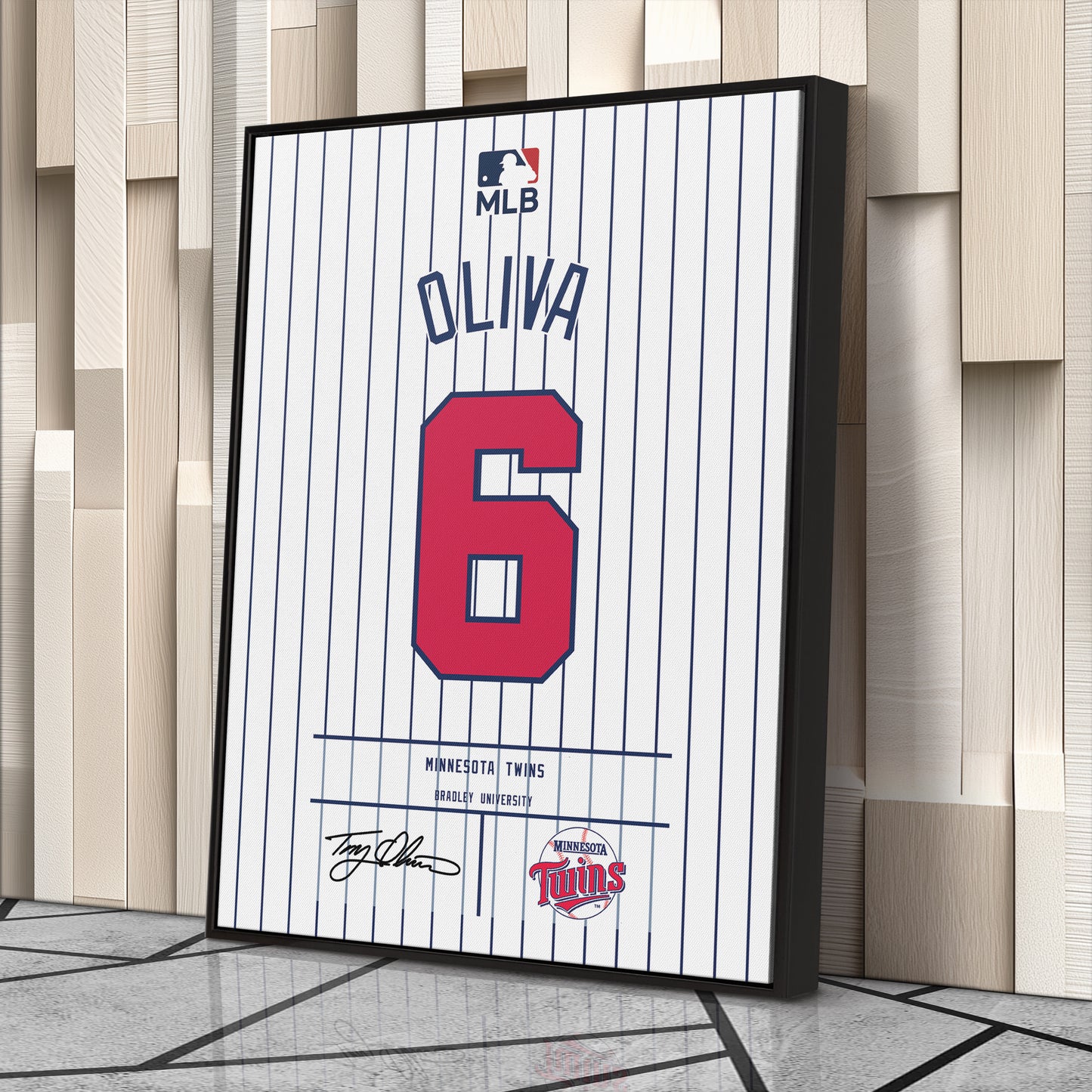 Tony Oliva Minnesota Twins Jersey Canvas Wall Art