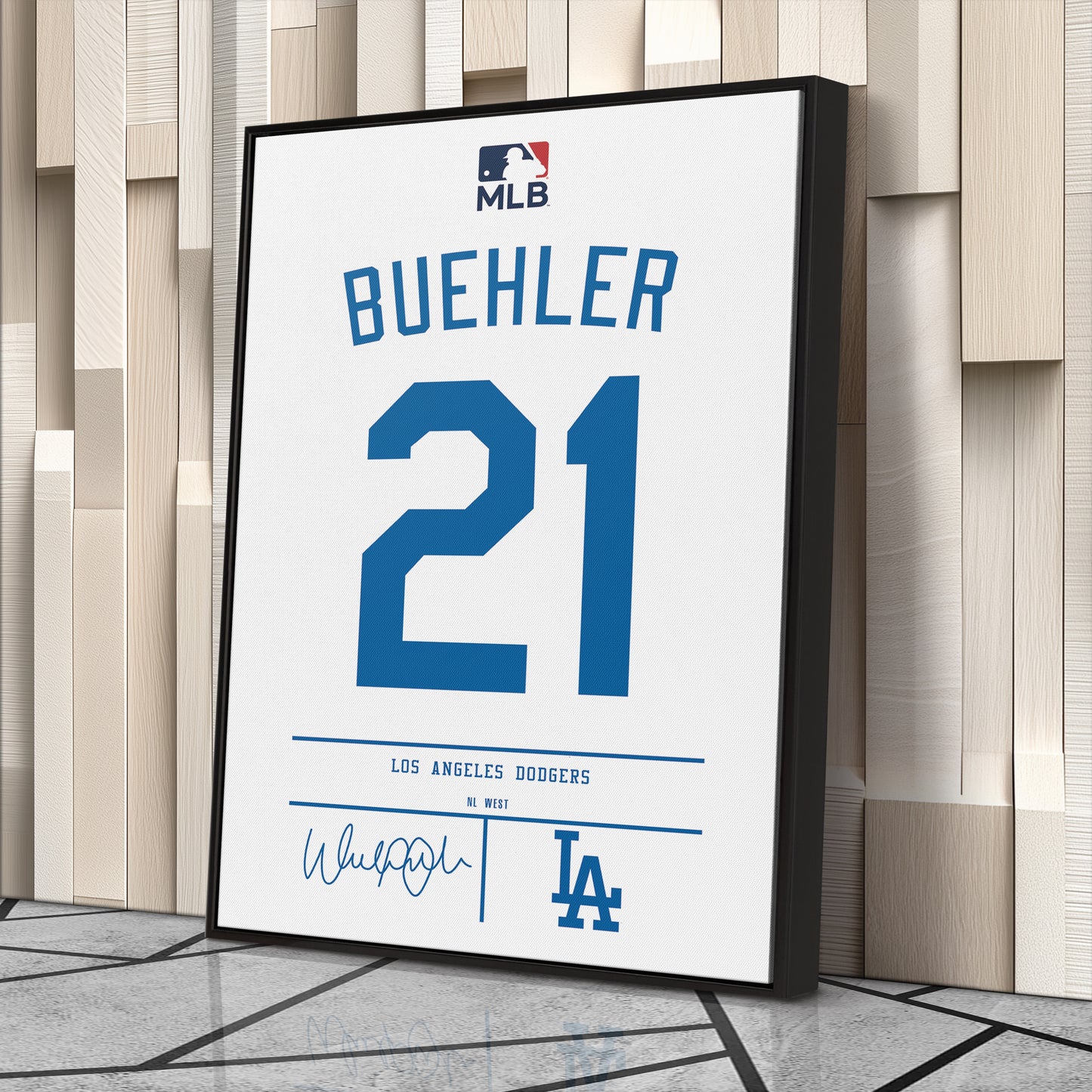 Walker Buehler Dodgers Jersey Canvas Print | Wall Art Decor