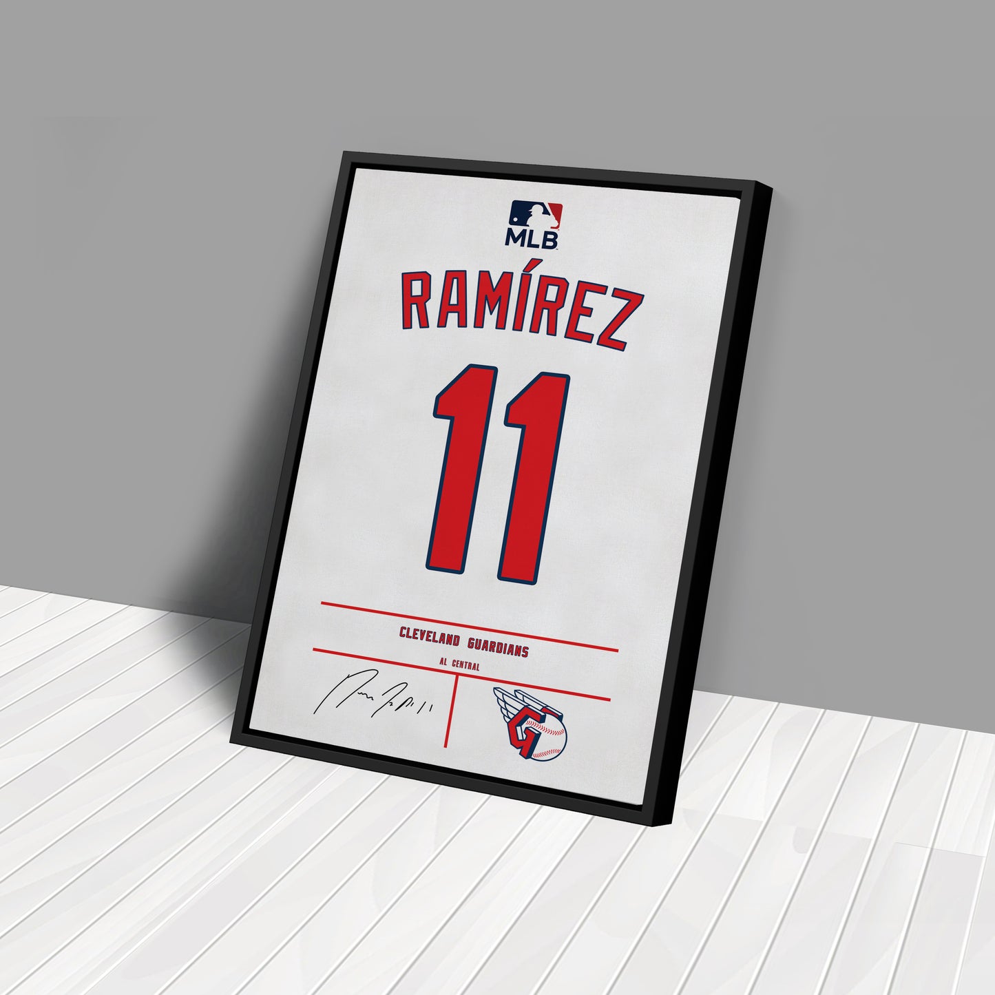 José Ramírez Guardians Jersey Canvas Print | Wall Art Decor