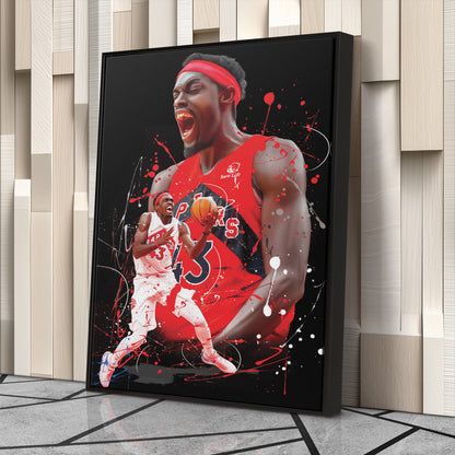Pascal Siakam Raptors Canvas Print | Toronto Basketball Wall Art