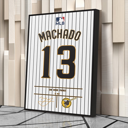 Manny Machado Padres Jersey Canvas Print | Wall Art Decor