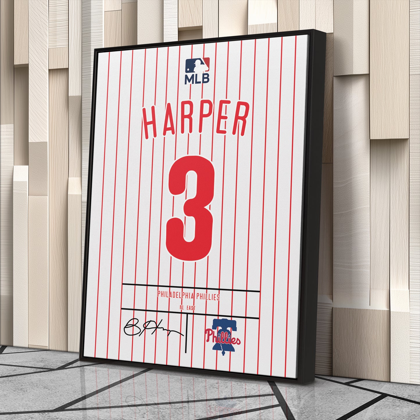 Bryce Harper Phillies Jersey Canvas Print | Wall Art Decor